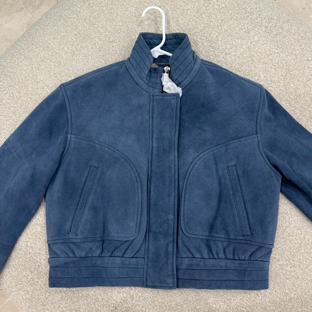 NEW WITH TAGS WE THE FREE WES SUEDE BOMBER JACKET